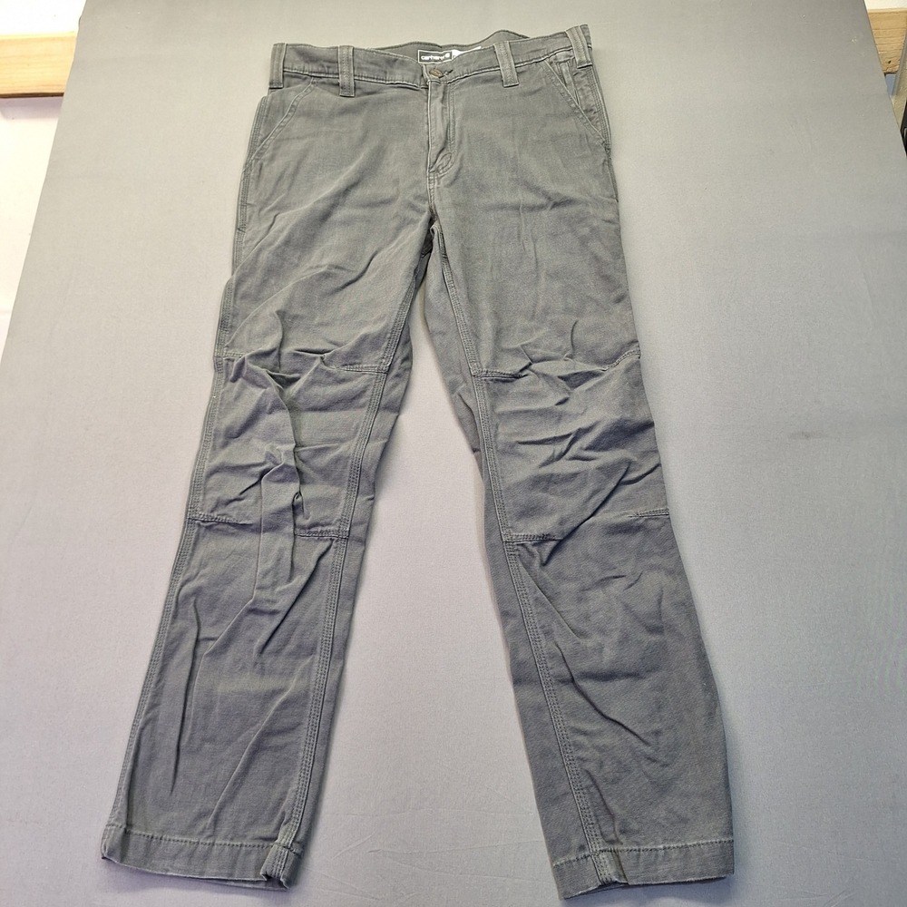 Carhartt Mens Rugged Flex Slim Fit Tapered Canvas Work Pants Gray BN2821-M 33x30
